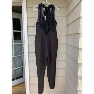 Kardashian Kollection black lace jumpsuit lipsy